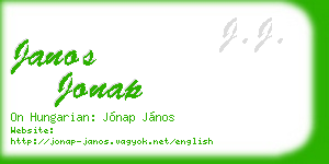 janos jonap business card