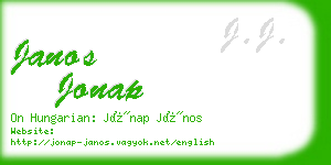 janos jonap business card